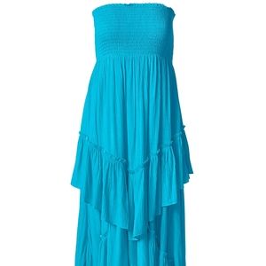 Plus Size Tiered Maxi Dress Beach Dress